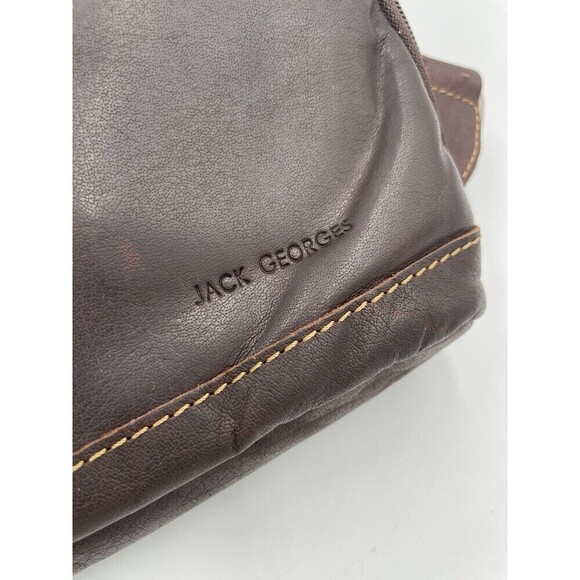 Jack Georges LEATHER BACKPACK "Voyager" DISTRESSED BROWN Unisex CONVERTIBLE BAG - Picture 15 of 16